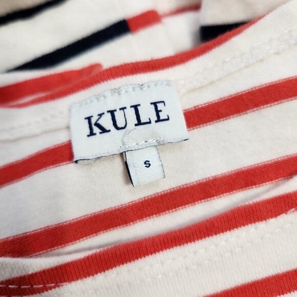 Kule Wavemade Stripe Organic Cotton Long Sleeve Tee Poppy, S - Picture 10 of 12